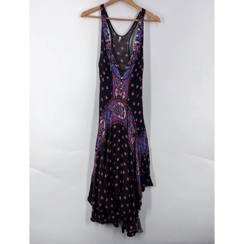 Intimately Free People Faithfully Yours Paisley Floral Handkerchief Slip Dress S